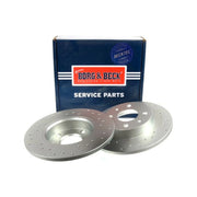 Borg & Beck 2 x Slotted/Perforated Rear Brake Discs BBD5559-x2