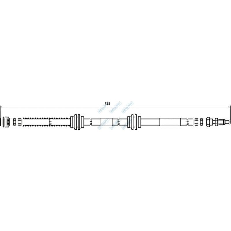 Apec Brake Hydraulic Hose Line Front BHO4198