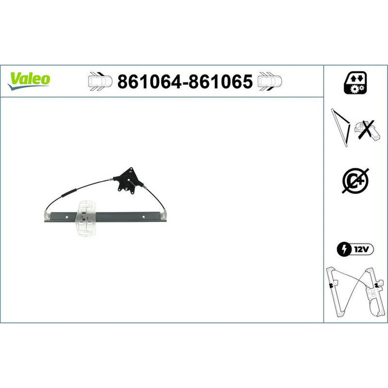 Valeo Electric Window Regulator Lifter Left Front 861064