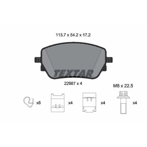 Textar Rear Brake Pad Set 2298701