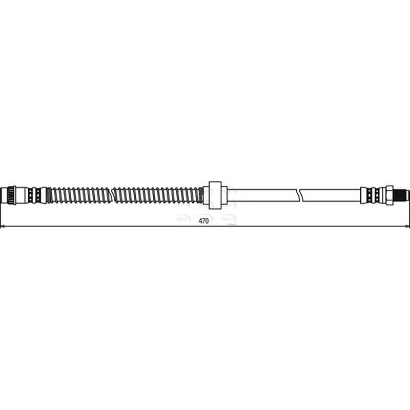 Apec Brake Hydraulic Hose Line Front HOS3290