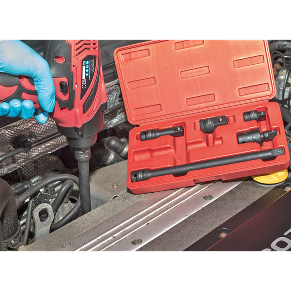 Sealey Impact Adaptor & Extension Bar Set 6pc 1/2"Sq Drive AK5514 Sealey  - Town Parts