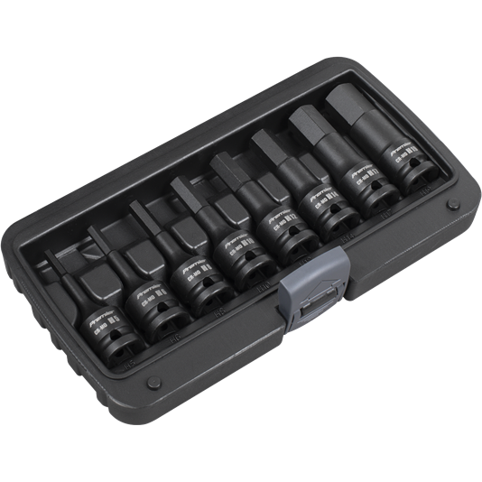 Sealey Impact Hex Socket Bit Set 8pc 1/2"Sq Drive AK5601 Sealey  - Town Parts