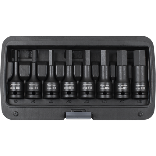 Sealey Impact Hex Socket Bit Set 8pc 1/2"Sq Drive AK5601 Sealey  - Town Parts