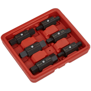 Sealey Oil Drain Plug Key Set 6pc Double End AK658 Sealey  - Town Parts