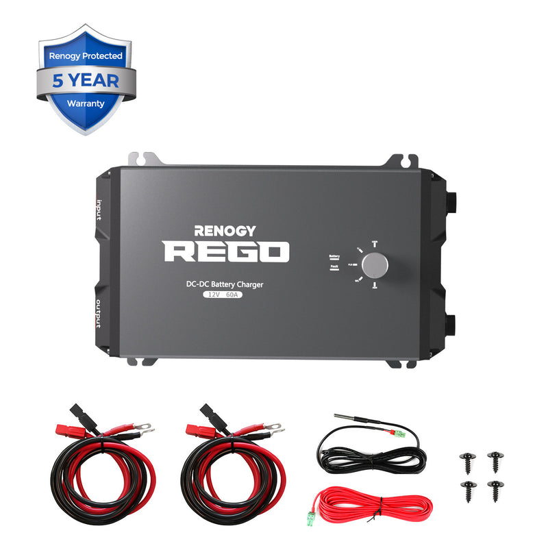 Renogy REGO 12V 60A DC-DC Battery Charger - Dyna-mo Solar - Van Life Living