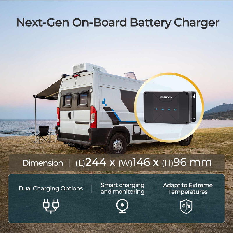 Renogy DCC50S 12V 50A DC-DC On-Board Battery Charger with MPPT(New Version) - Dyna-mo Solar - Van Life Living