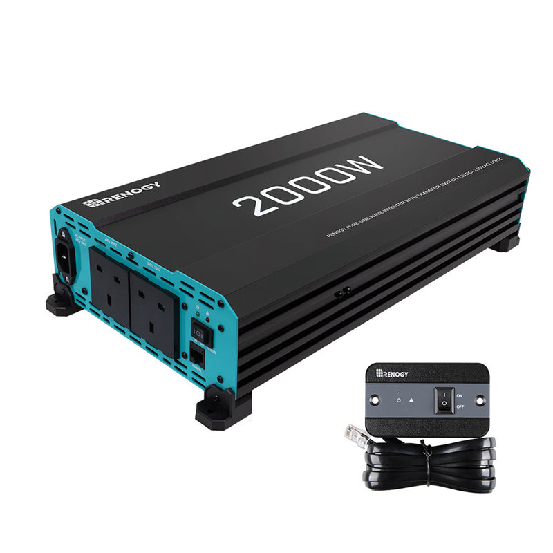 Renogy 2000W 12V Pure Sine Wave Inverter With English Standard Socket - Dyna-mo Solar - Van Life Living