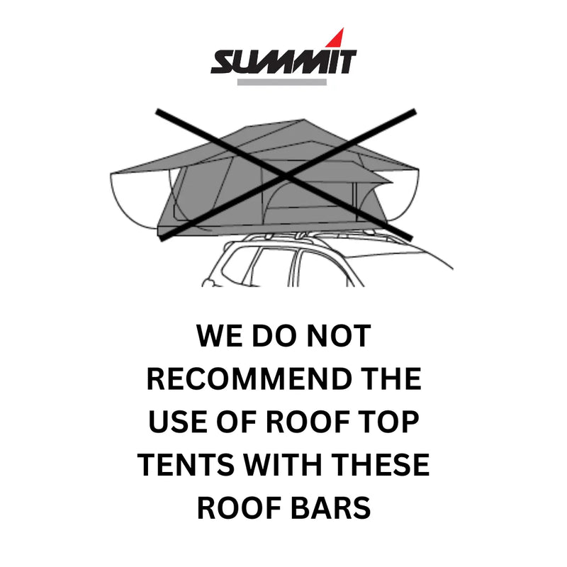 Summit Premium Steel Roof Bars fits Volkswagen Passat B2 1981-1988 Estate 5-dr with Railing - Summit - Van Life Living