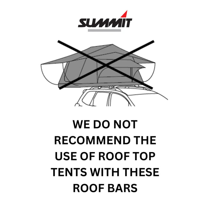 Summit Premium Steel Roof Bars fits Volkswagen Passat B2 1981-1988 Estate 5-dr with Railing - Summit - Van Life Living