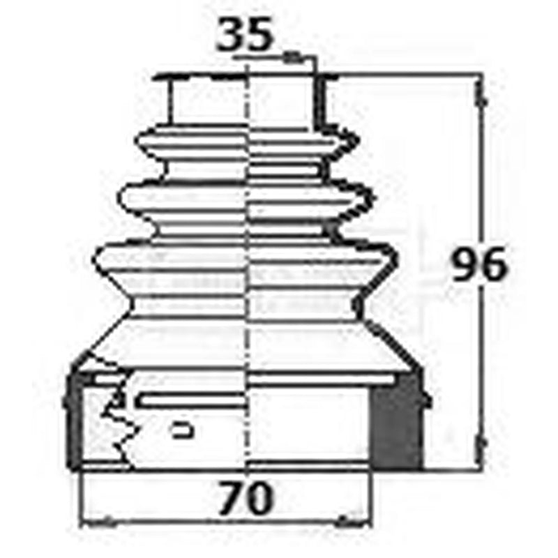 Borg & Beck Drive Shaft Bellow Kit transmission sided BCB6141