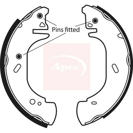 Apec Brake Shoe Set Axle Kit SHU629
