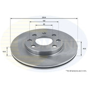 Comline 2 x Solid Front Brake Discs ADC1406-x2