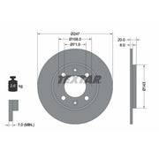 Textar 2 x Solid Brake Discs 92043200 OE 4246H0 1618862080 424699 E169253