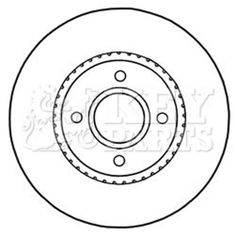 Key Parts 2 x Vented Front Brake Discs KBD5316-x2