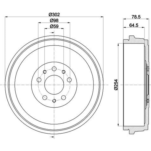 Mintex Brake Drum Assembly Rear MBD419