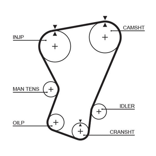 Gates Timing Belt Cambelt 133 Teeth 5065