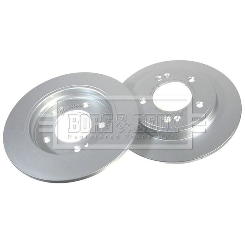 Borg & Beck 2 x Solid Rear Brake Discs BBD5521-x2