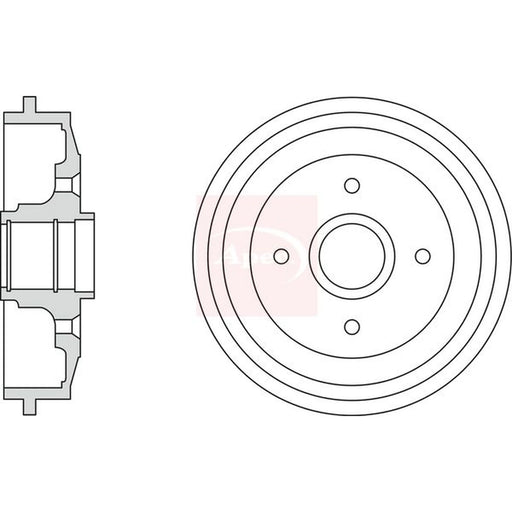Apec Brake Drum Assembly Rear DRM9986