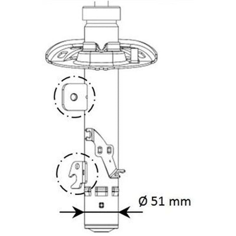 KYB Shock Absorber Damper Strut Front Right 339707