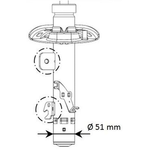 KYB Shock Absorber Damper Strut Front Right 339707