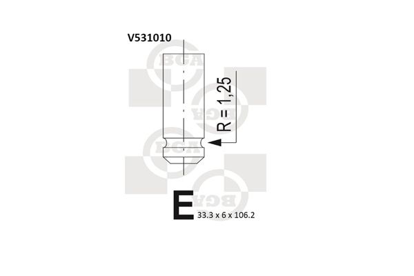 Bga Engine Intake Valve Head 106.2mm V531010