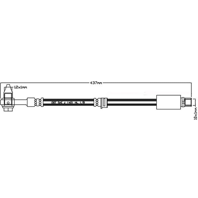Abtex Brake Hydraulic Hose Line Right ABH1131