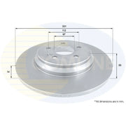 Comline 2 x Solid Rear Brake Discs ADC1634