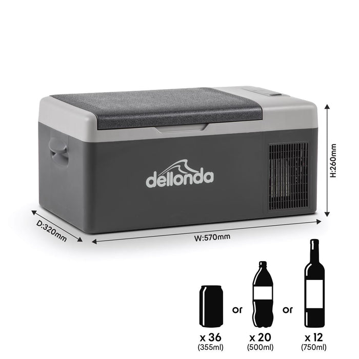 Dellonda Portable Fridge Freezer/Cool Box with LED Display 15L DL12 - Dellonda - Van Life Living