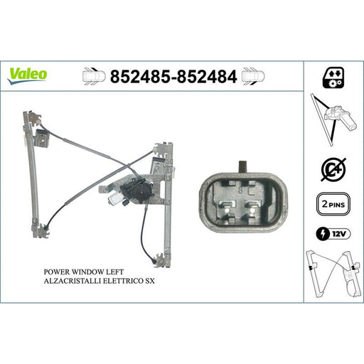 Valeo Electric Window Regulator Lifter Right Front 852484
