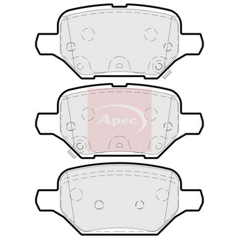 Apec Rear Brake Pad Set PAD2243