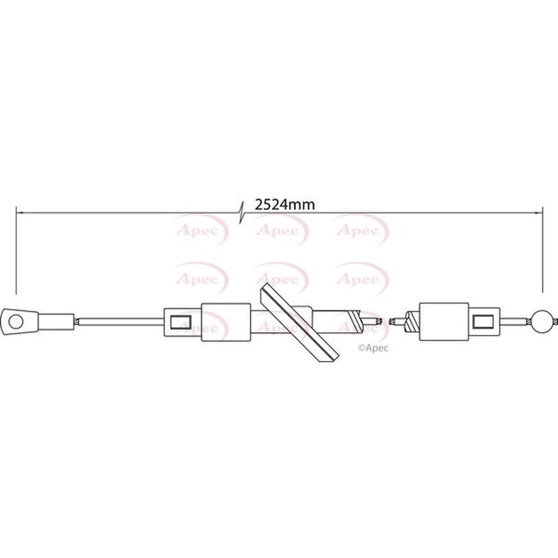 Apec Handbrake Cable Front CAB1290
