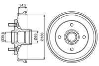 Bosch Brake Drum Assembly 0986477159