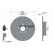 Textar 2 x Rear Brake Discs 92300403