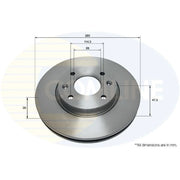 Comline 2 x Vented Front Brake Discs ADC1064V-x2