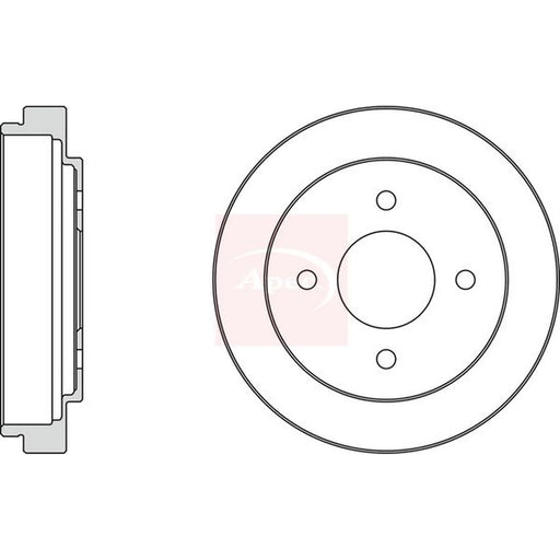 Apec Brake Drum Assembly Rear DRM9907