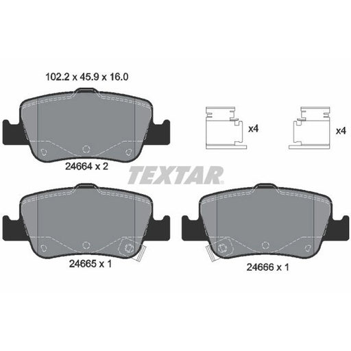 Textar Rear Brake Pad Set 2466401