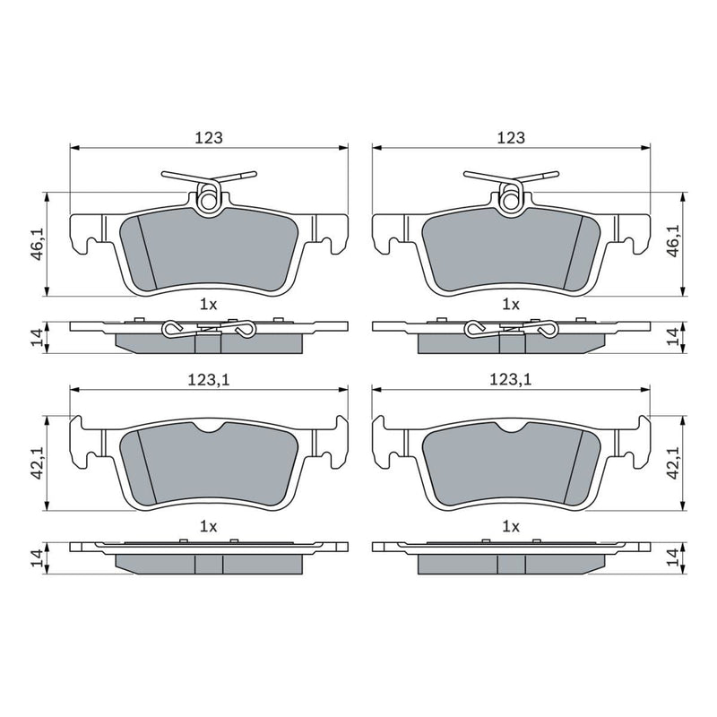 Bosch Brake Pad Set x x 0986424866