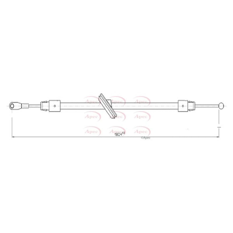 Apec Handbrake Cable Front CAB1601