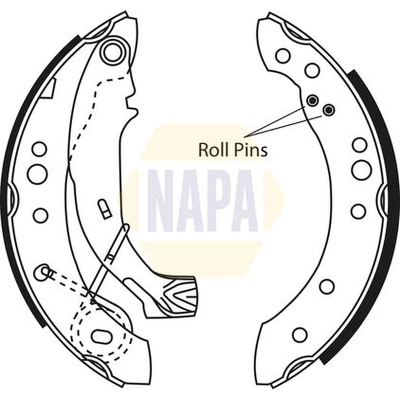 NAPA Brake Shoe Set Axle Kit NBS1046