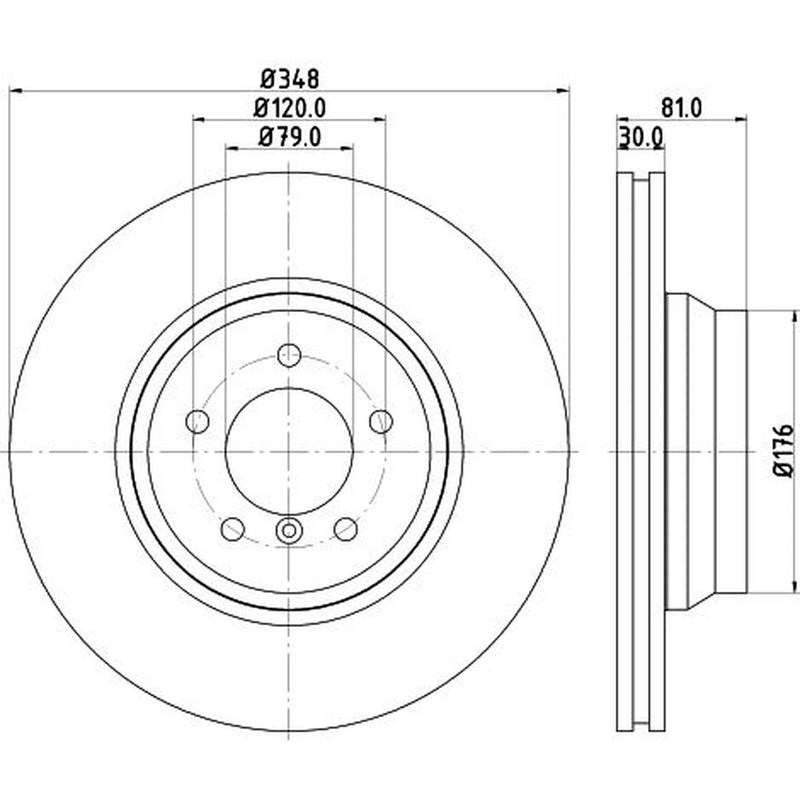 Mintex 2 x Vented Front Brake Discs MDC1792