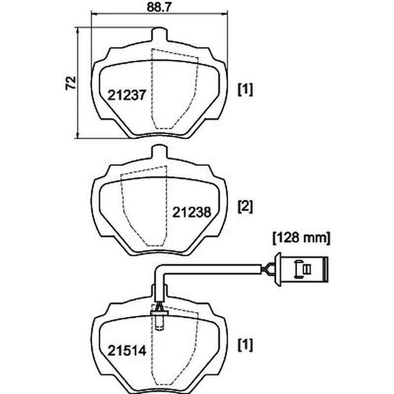 DON Rear Brake Pad Set PCP2173