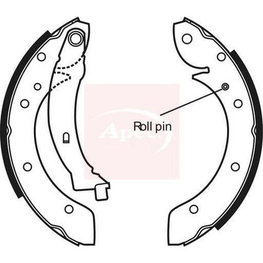 Apec Brake Shoe Set Axle Kit SHU559
