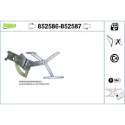 Valeo Electric Window Regulator Lifter Right Front 852587