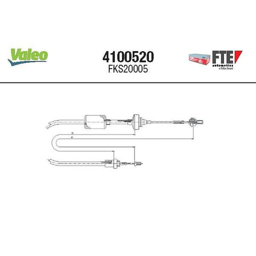 Valeo Clutch Control Cable Pull 4100520