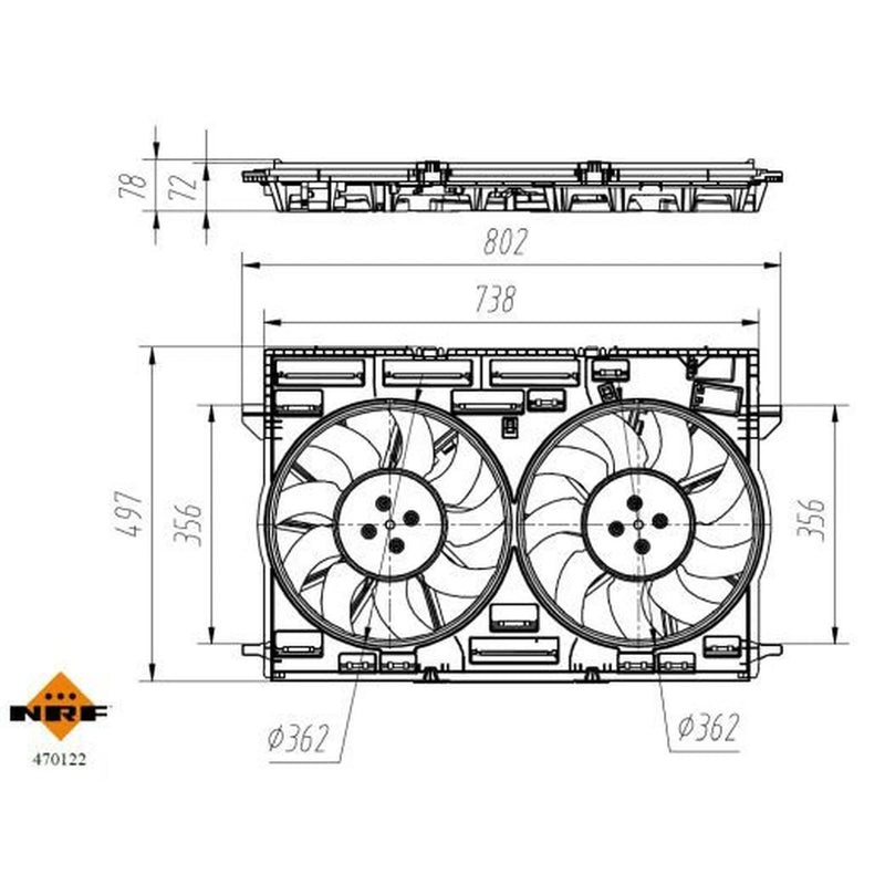 NRF Engine Cooling Fan 470122