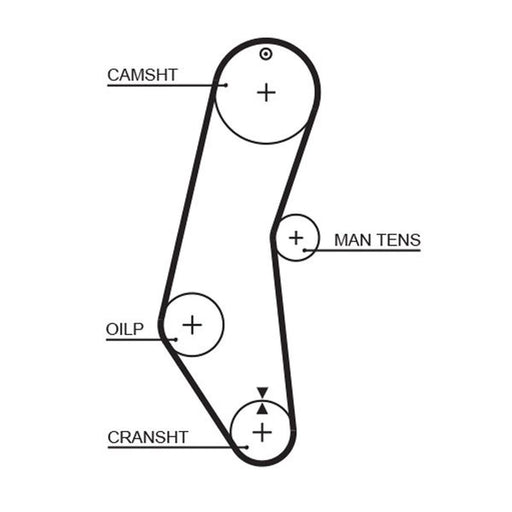 Gates Timing Belt Cambelt 117 Teeth 5018