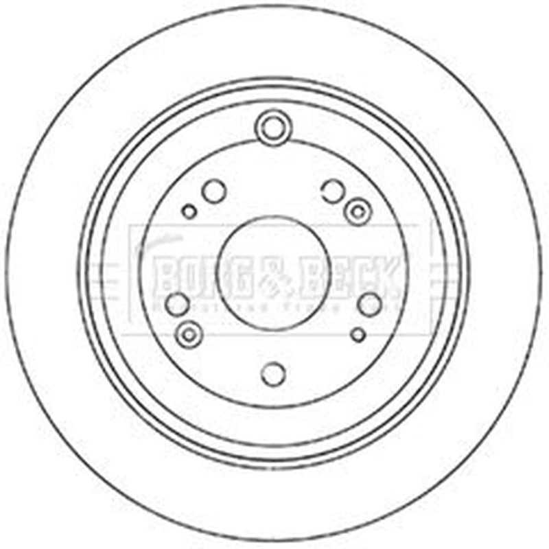Borg & Beck 2 x Solid Rear Brake Discs BBD5344-x2