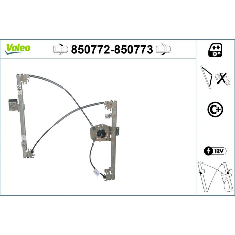 Valeo Electric Window Regulator Lifter Left Front 850772