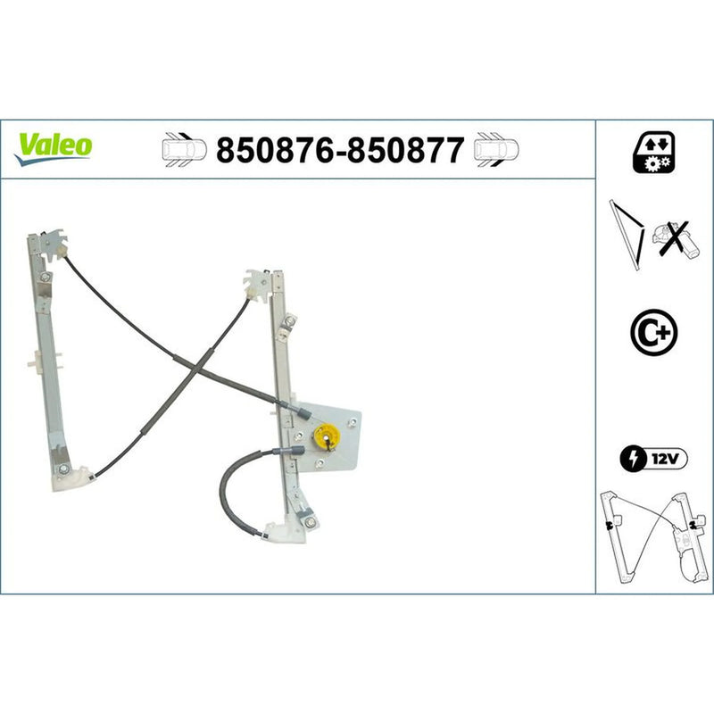 Valeo Electric Window Regulator Lifter Right Front 850877